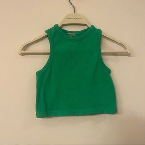 love poem green tank top size small